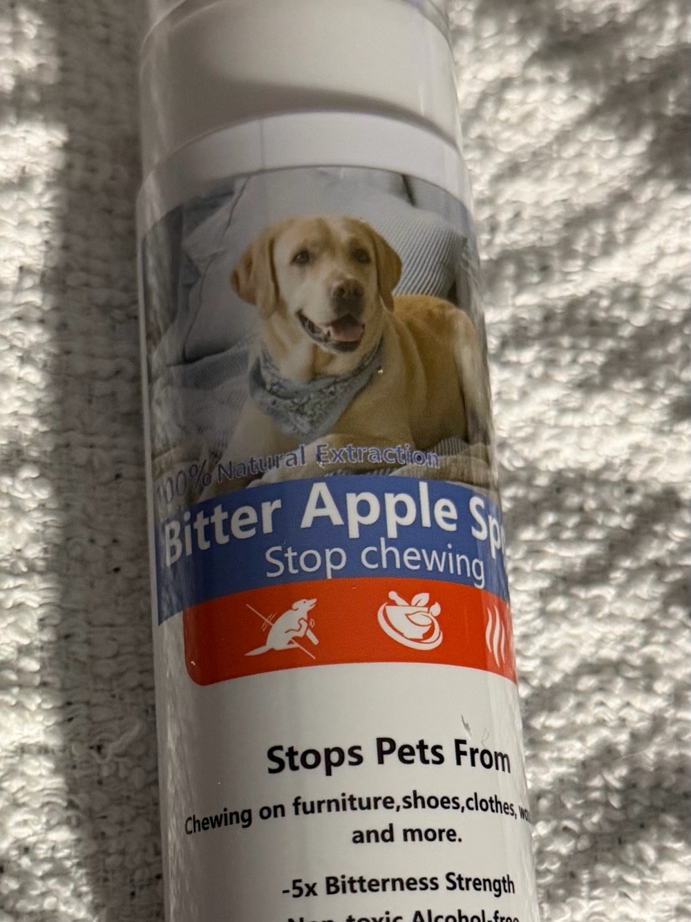 Stop Chewing - Bitter Apple - White/Blue